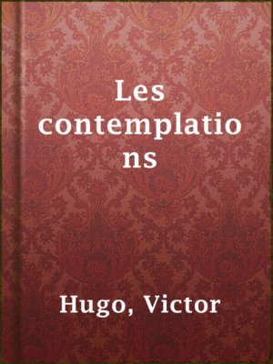 cover image of Les contemplations